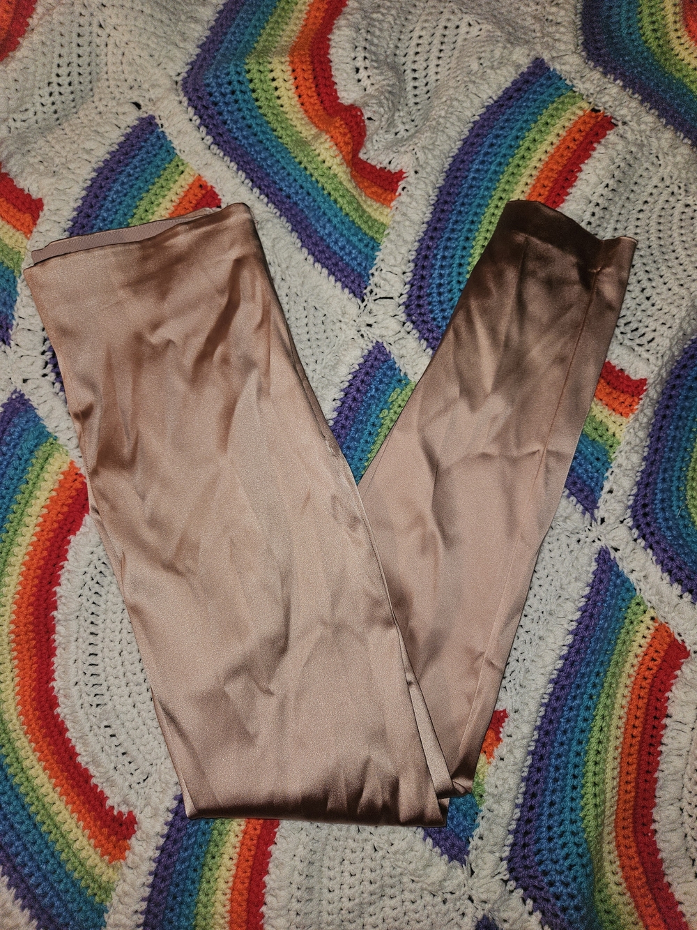 Theory Skinny Legging in Stretch Satin Blush Pink Zipper Ankles - Picture 5 of 7